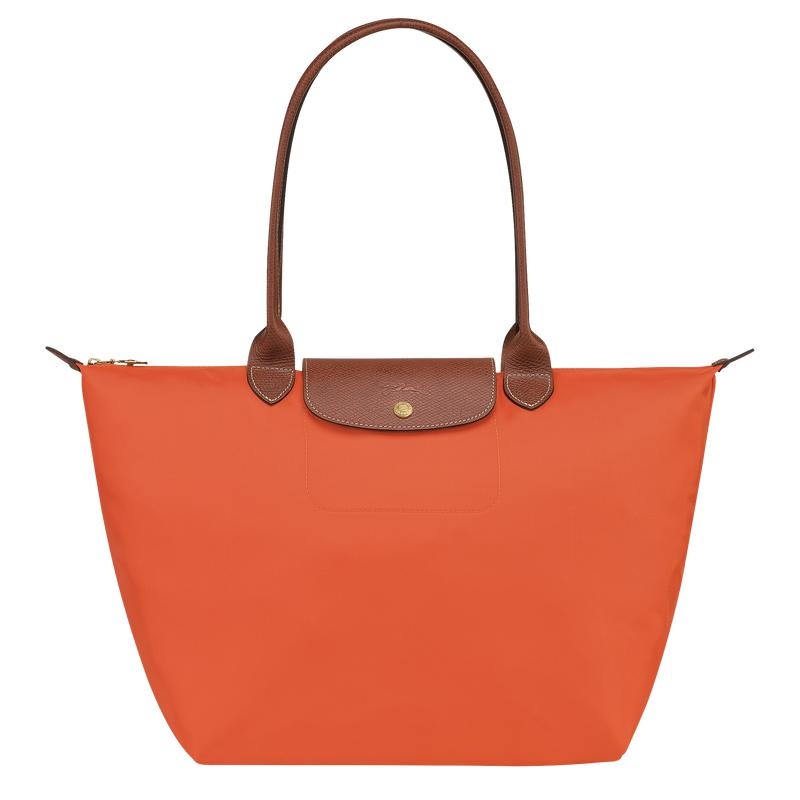 Orange Women\'s Longchamp Le Pliage Original L Tote Bag | 4108-SFEOY