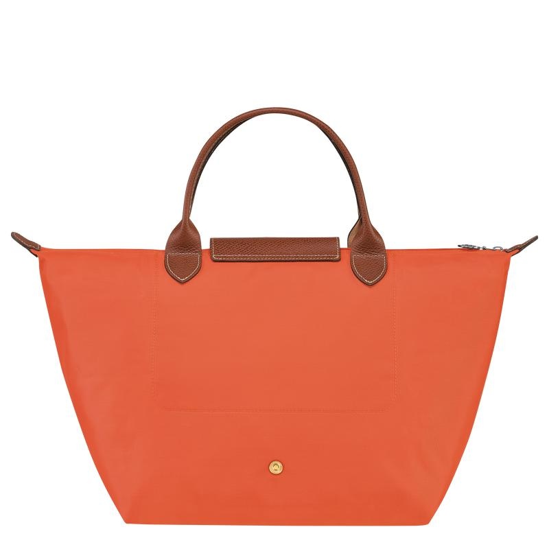 Orange Women's Longchamp Le Pliage Original M Handbags | 5349-LTCUK