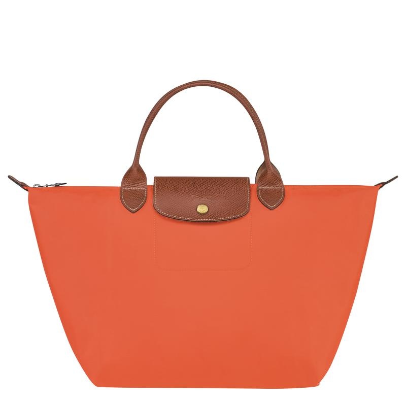 Orange Women\'s Longchamp Le Pliage Original M Handbags | 5349-LTCUK