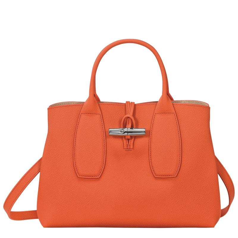 Orange Women\'s Longchamp Roseau M Handbags | 3860-RHXMJ