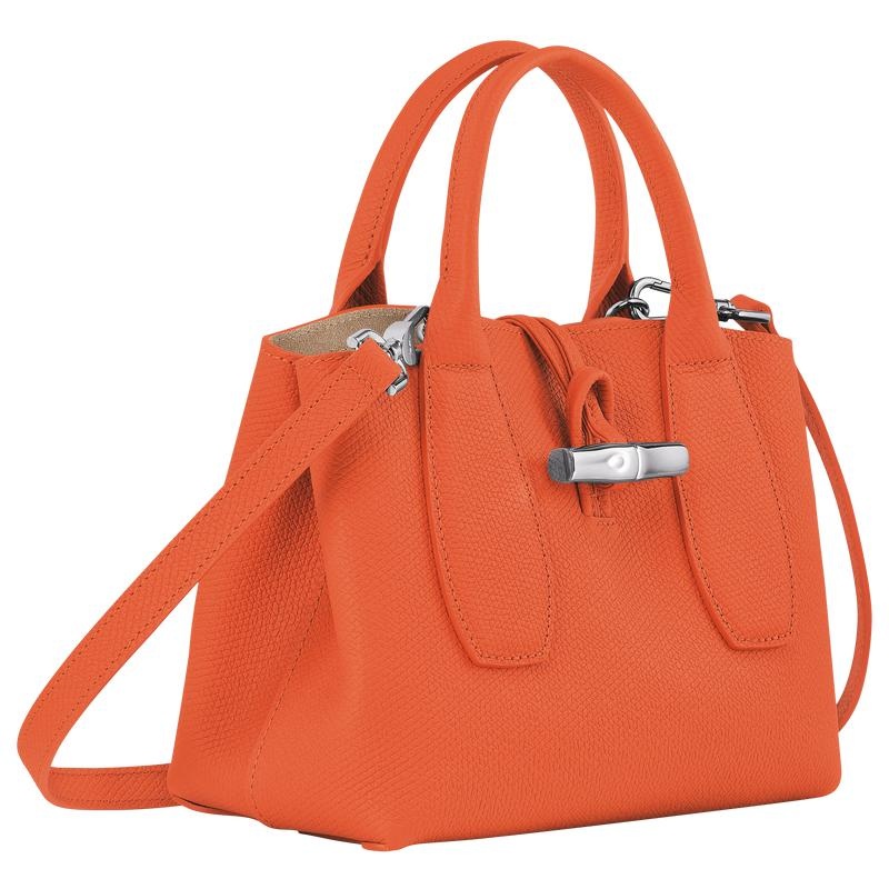 Orange Women's Longchamp Roseau S Handbags | 0832-BGHWL