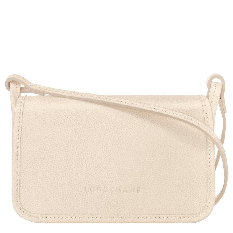 Paper White Women\'s Longchamp Le Foulonné XS Clutch Purse | 0756-WKAGH