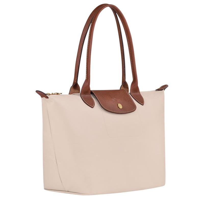 Paper White Women's Longchamp Le Pliage Original M Tote Bag | 4795-UKAMZ