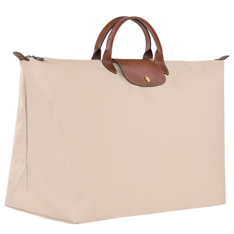 Paper White Women's Longchamp Le Pliage Original M Travel Bags | 2415-WBLTY