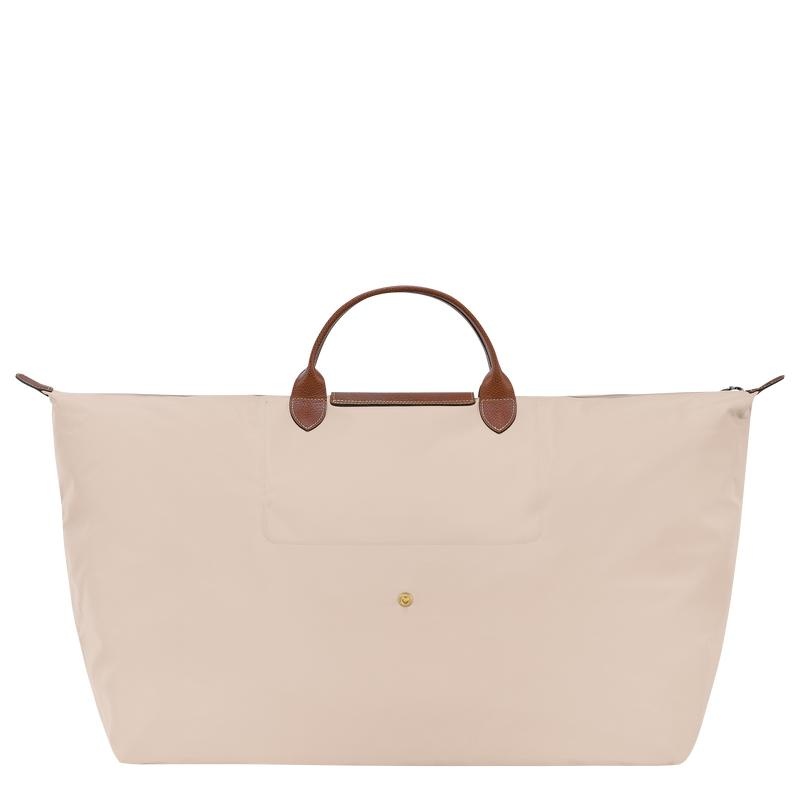 Paper White Women's Longchamp Le Pliage Original M Travel Bags | 2415-WBLTY