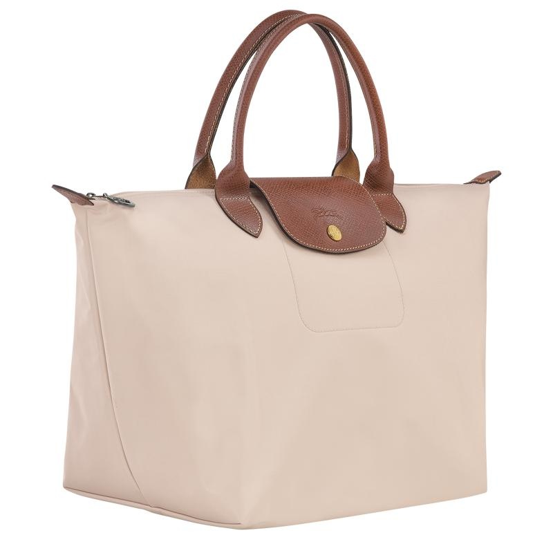 Paper White Women's Longchamp Le Pliage Original M Handbags | 9374-ABNSM