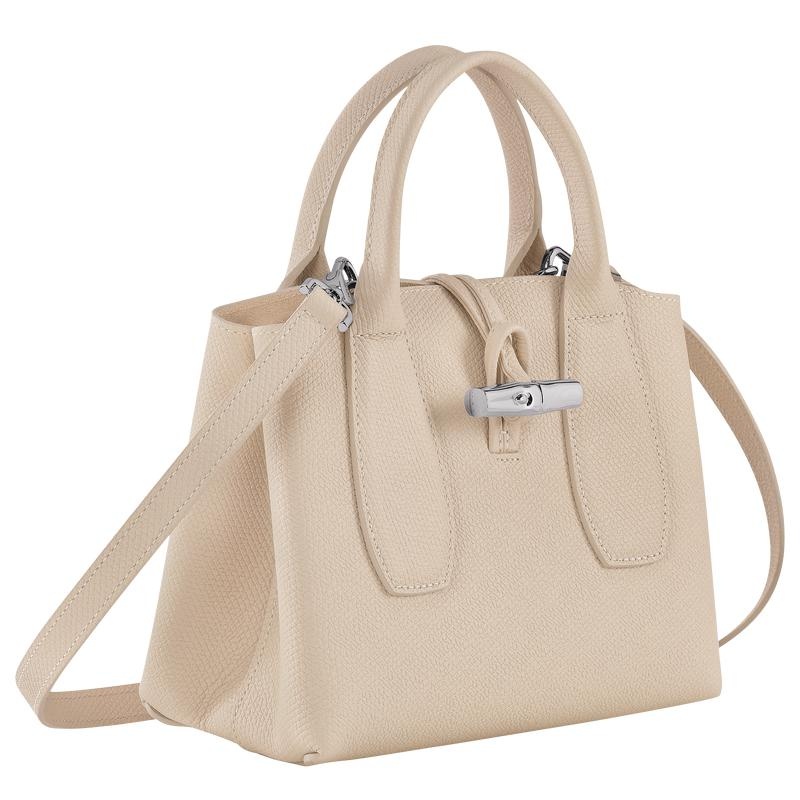 Paper White Women's Longchamp Roseau S Handbags | 7286-OBPLT