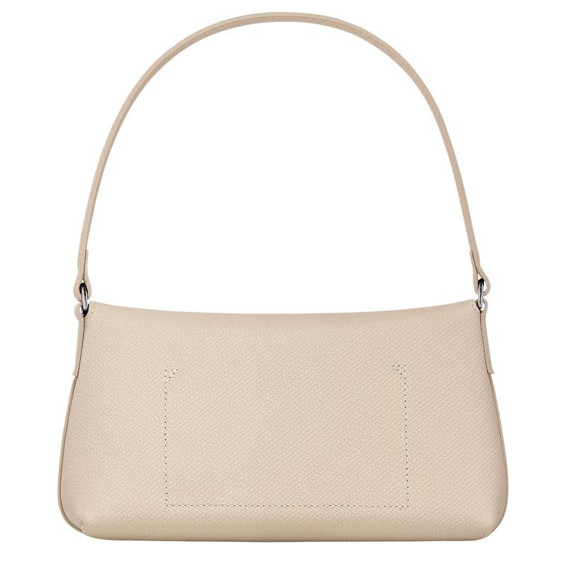 Paper White Women's Longchamp Roseau S Hobo Bags | 9635-YWIHX