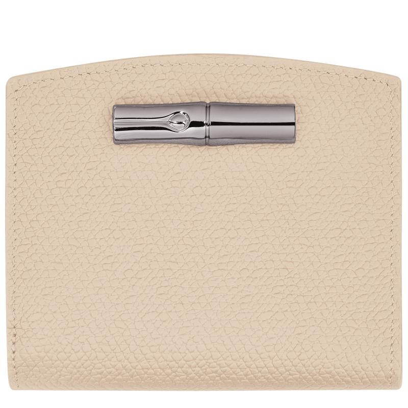 Paper White Women\'s Longchamp Roseau Wallets | 6140-NCMSH