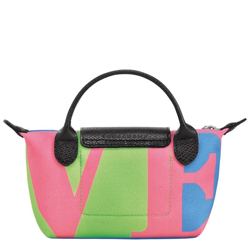 Pink Women's Longchamp x Robert Indiana Pouches | 9302-QHYFK