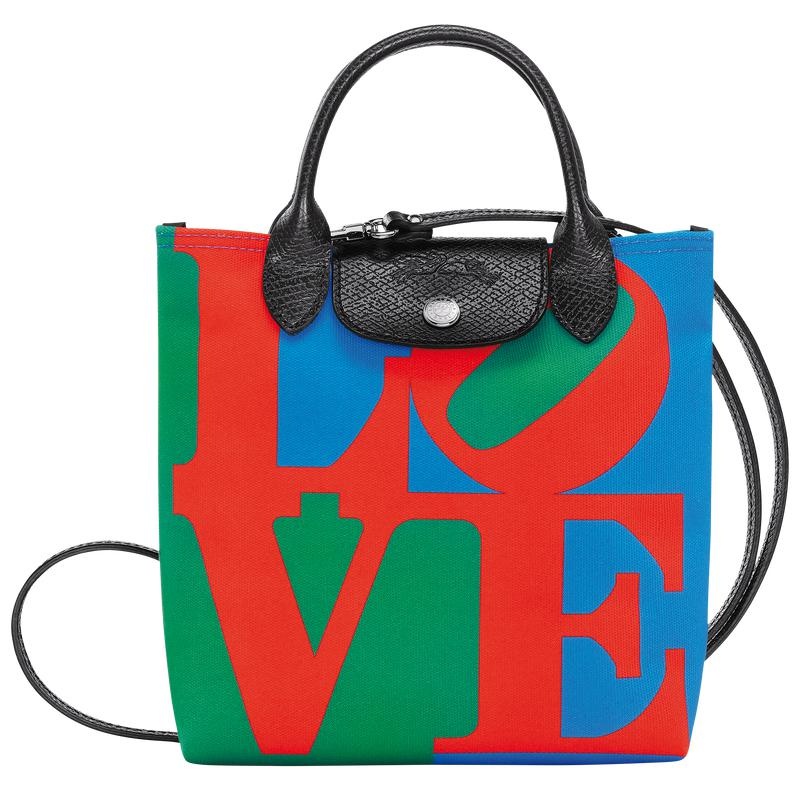 Red/Navy Women\'s Longchamp x Robert Indiana XS Crossbody Bags | 7306-VNHKM