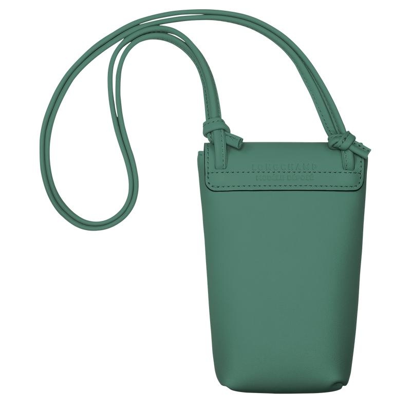 Sage Green Women's Longchamp Le Pliage Xtra with leather lace Phone Case | 0362-XWAZT