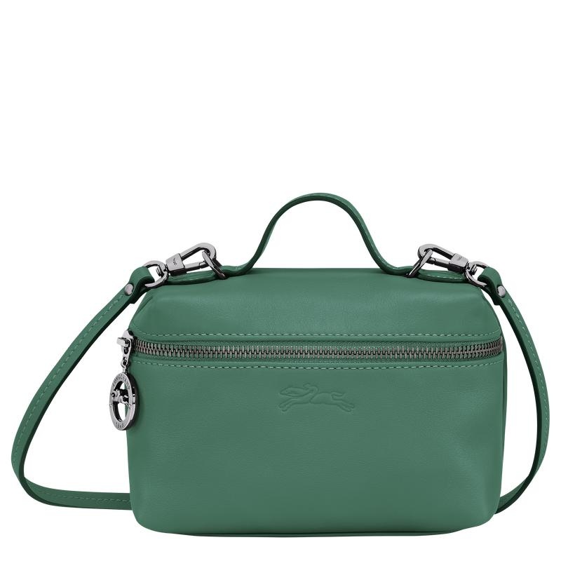 Sage Green Women\'s Longchamp Le Pliage Xtra XS Vanity Crossbody Bags | 8764-QAVDS