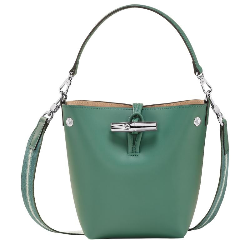 Sage Green Women\'s Longchamp Roseau XS Bucket Bag | 0529-TOVEA