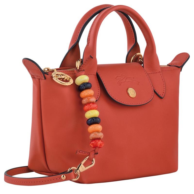 Sienna Red Women's Longchamp Le Pliage Xtra XS Handbags | 1593-AOMYZ