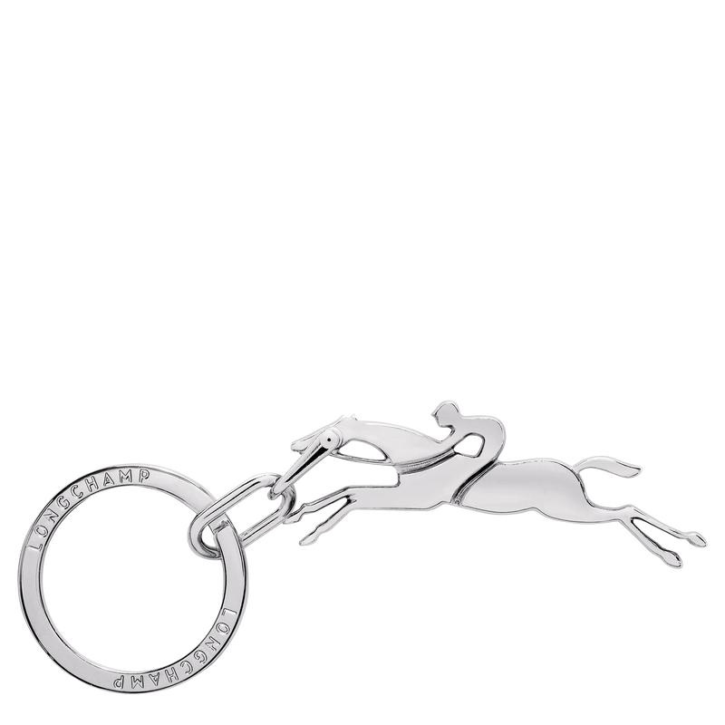 Silver Men\'s Longchamp Cavalier Key Rings | 2649-KNVFE