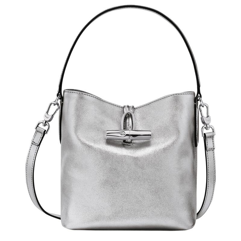 Silver Women\'s Longchamp Roseau XS Bucket Bag | 5019-TMEYV