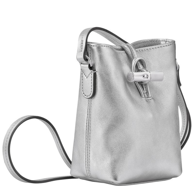 Silver Women's Longchamp Roseau XS Crossbody Bags | 8694-QLMIV