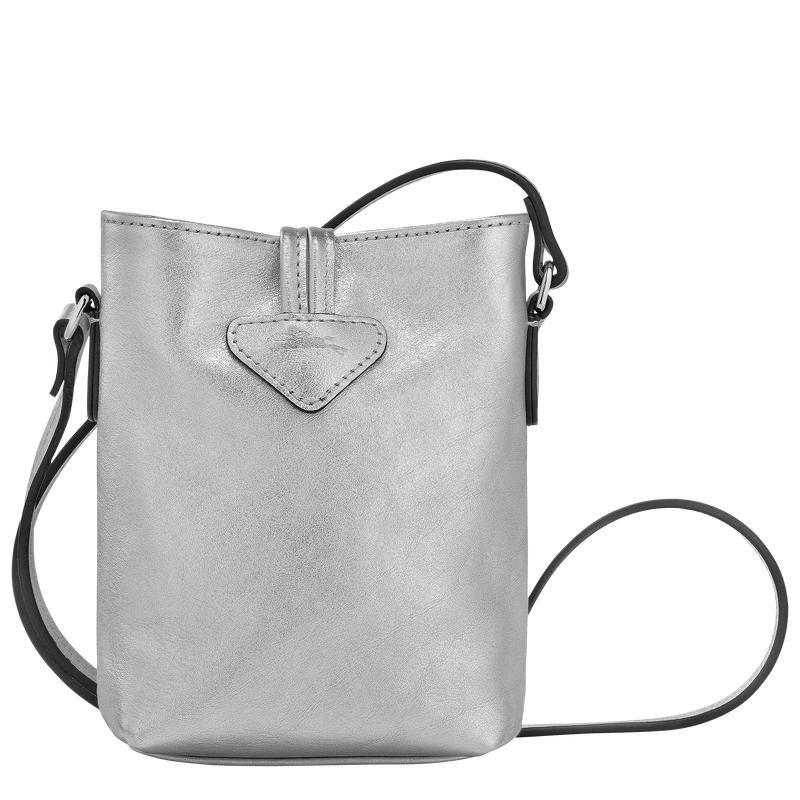 Silver Women's Longchamp Roseau XS Crossbody Bags | 8694-QLMIV