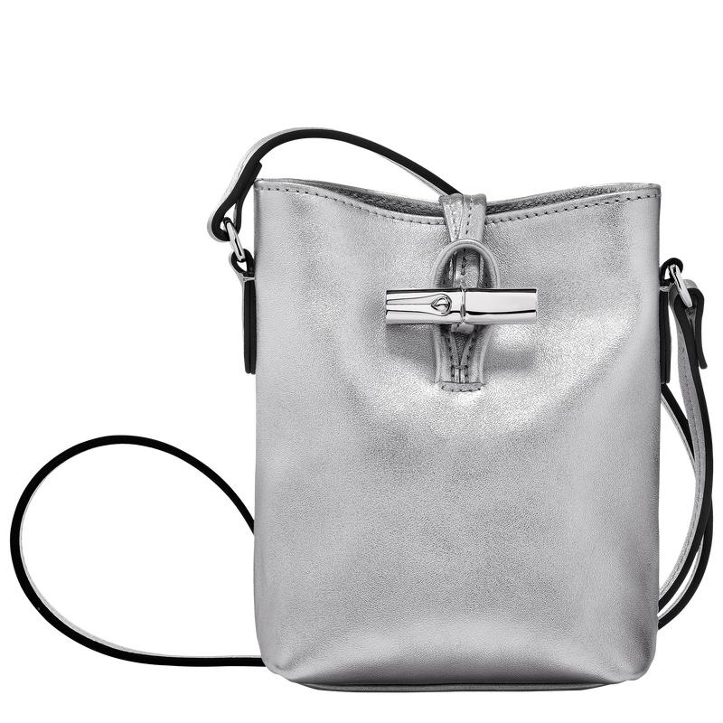 Silver Women\'s Longchamp Roseau XS Crossbody Bags | 8694-QLMIV