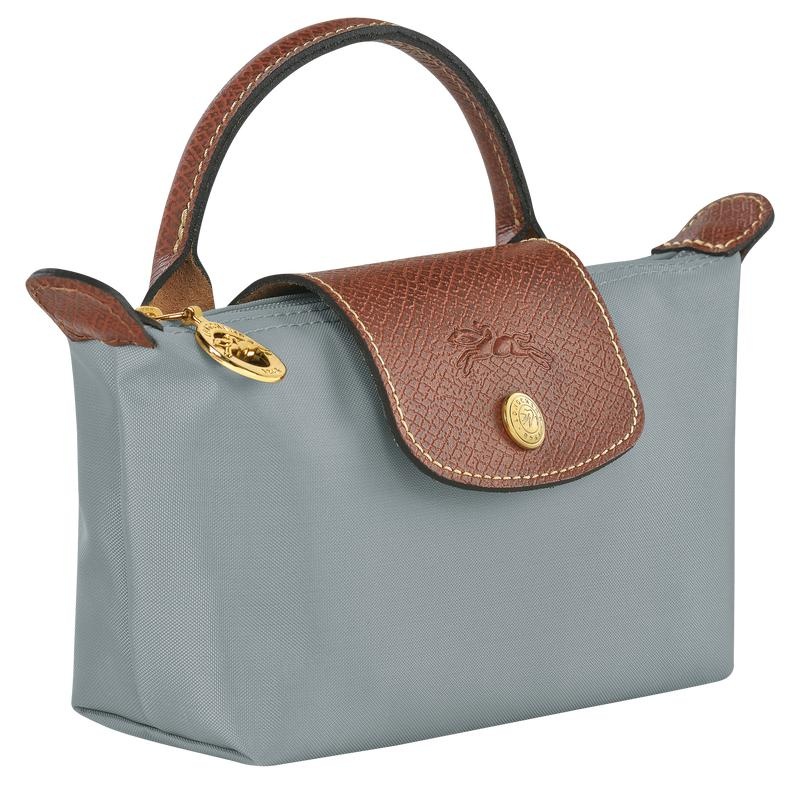 Steel Grey Men's Longchamp Le Pliage Original with handle Pouches | 0623-IUDWQ