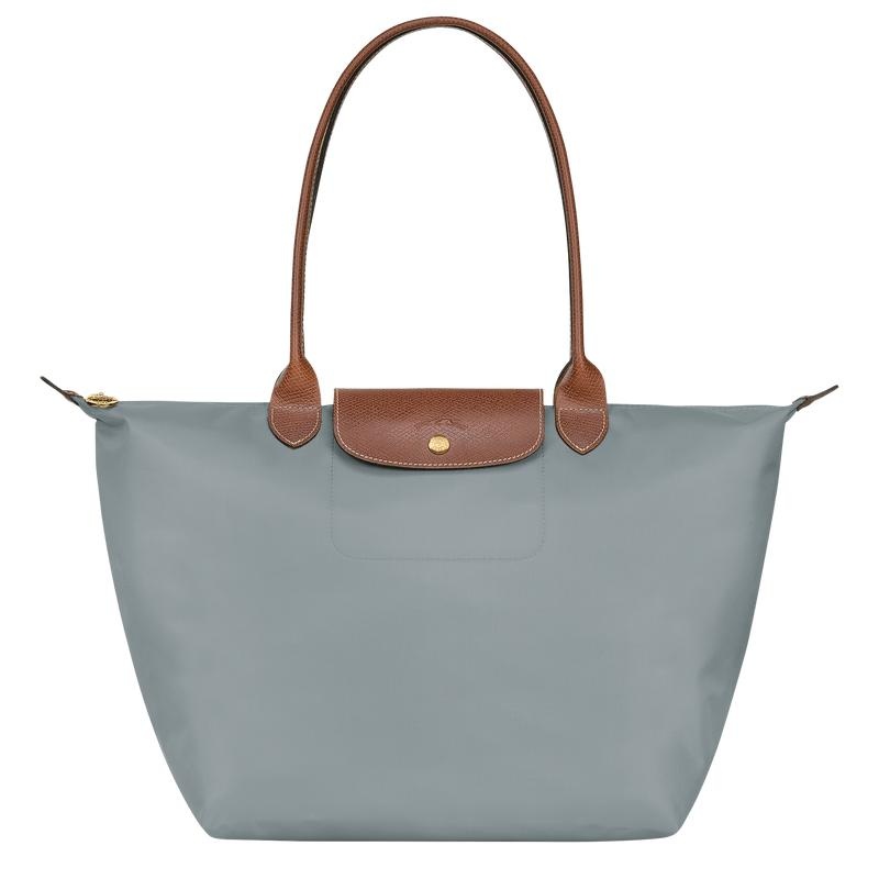 Steel Grey Women\'s Longchamp Le Pliage Original L Tote Bag | 3056-UVCNI