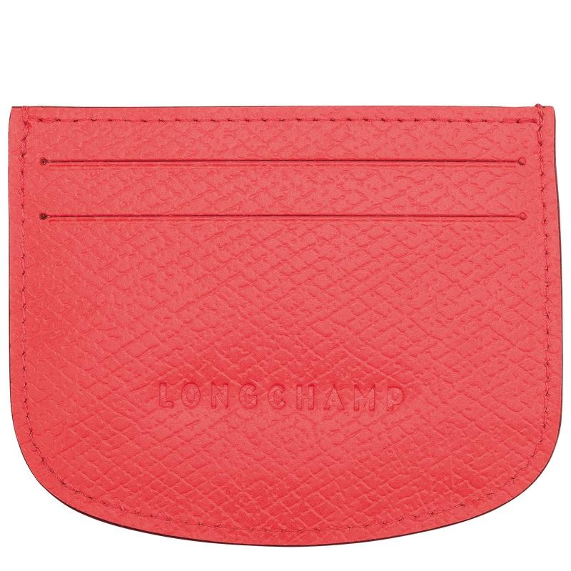 Strawberry Red Men's Longchamp Épure Cardholders | 5084-MPVEJ