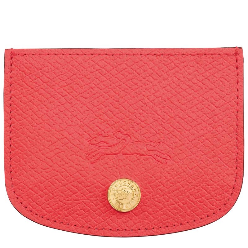 Strawberry Red Men\'s Longchamp Épure Cardholders | 5084-MPVEJ