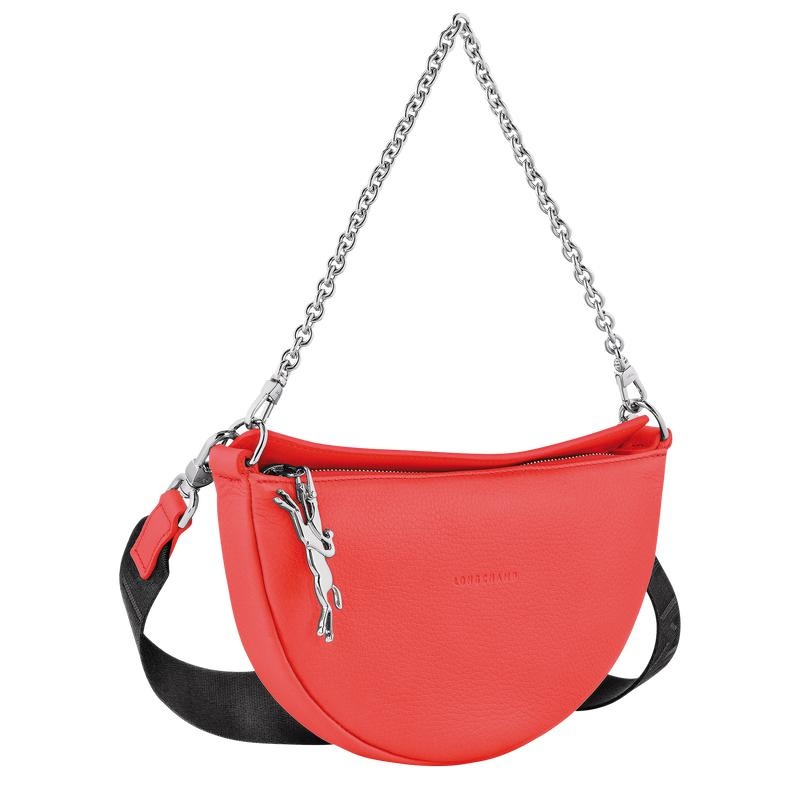 Strawberry Red Women's Longchamp Smile S Crossbody Bags | 8037-AZWLD