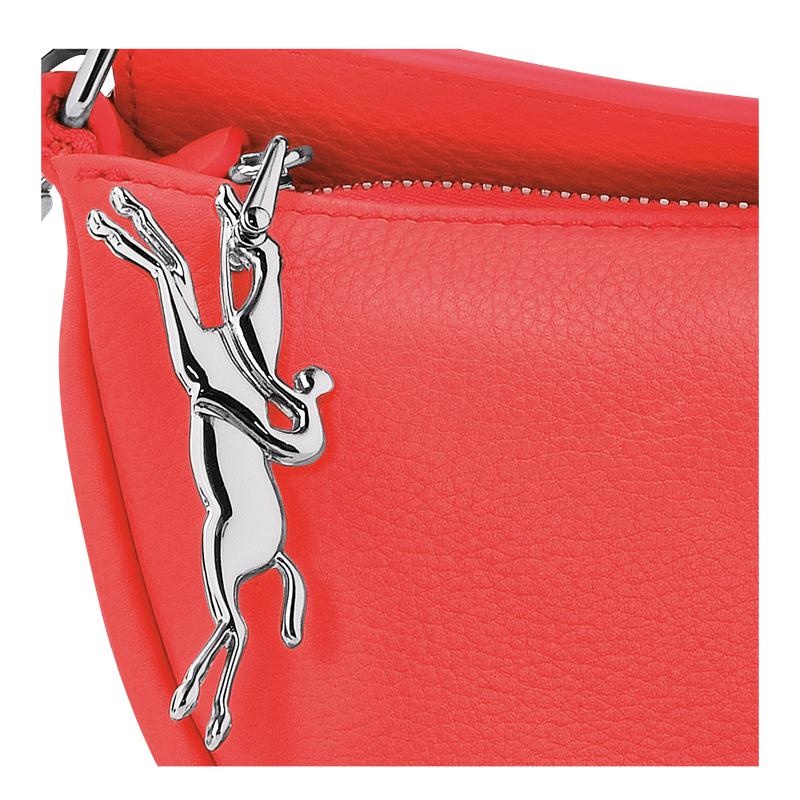 Strawberry Red Women's Longchamp Smile S Crossbody Bags | 8037-AZWLD