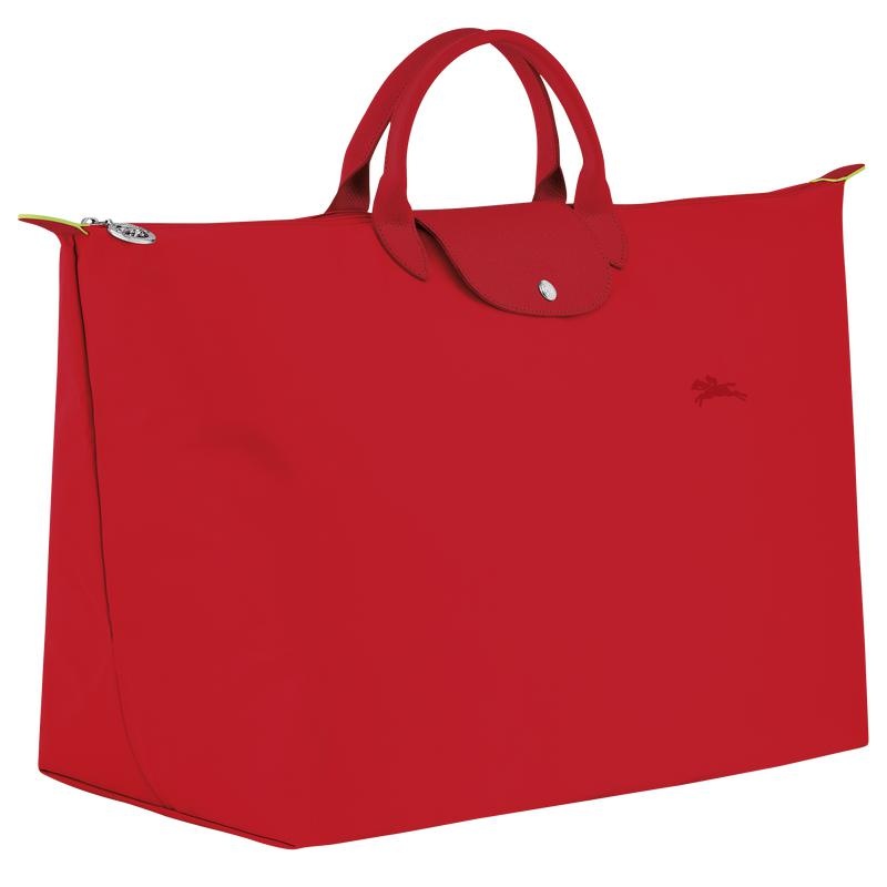 Tomato Red Women's Longchamp Le Pliage Green M Travel Bags | 7845-JNCMU