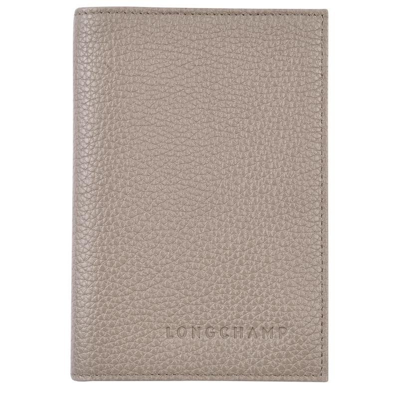 Turtledove Grey Men\'s Longchamp Le Foulonné Passport cover Passport Bag | 1956-OAMFI