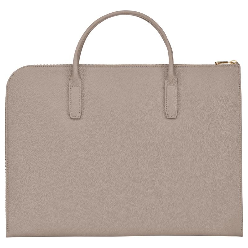 Turtledove Grey Men's Longchamp Le Foulonné S Briefcase | 3946-ULVIO