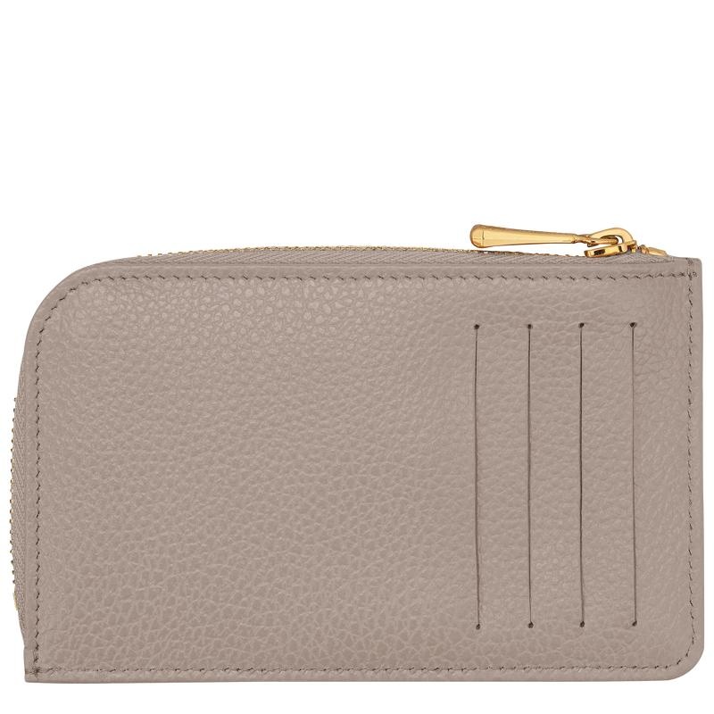 Turtledove Grey Women's Longchamp Le Foulonné Cardholders | 9516-NSHVJ