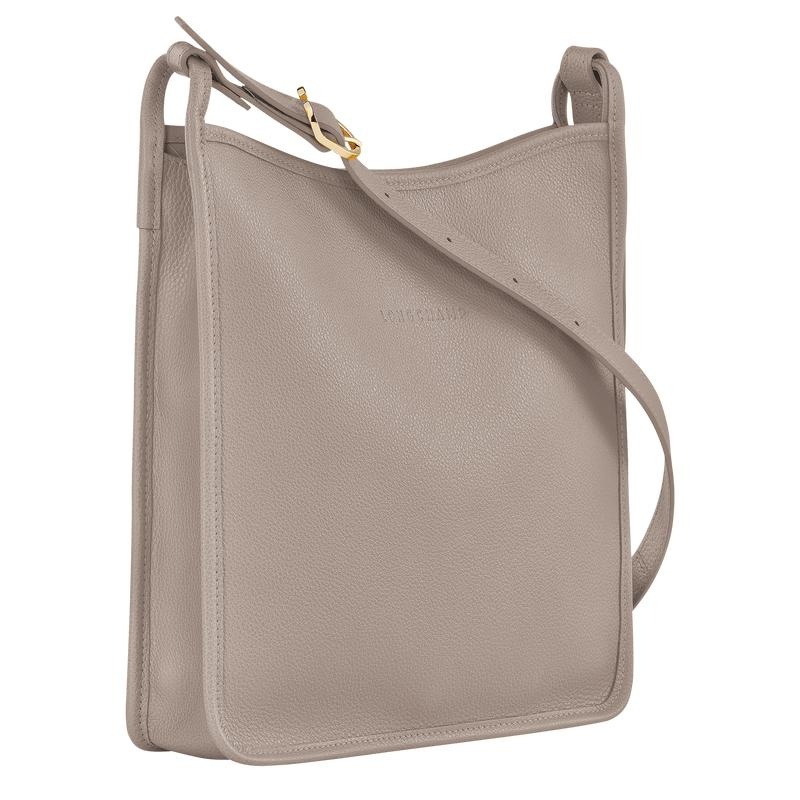 Turtledove Grey Women's Longchamp Le Foulonné M Crossbody Bags | 7956-EBFXH