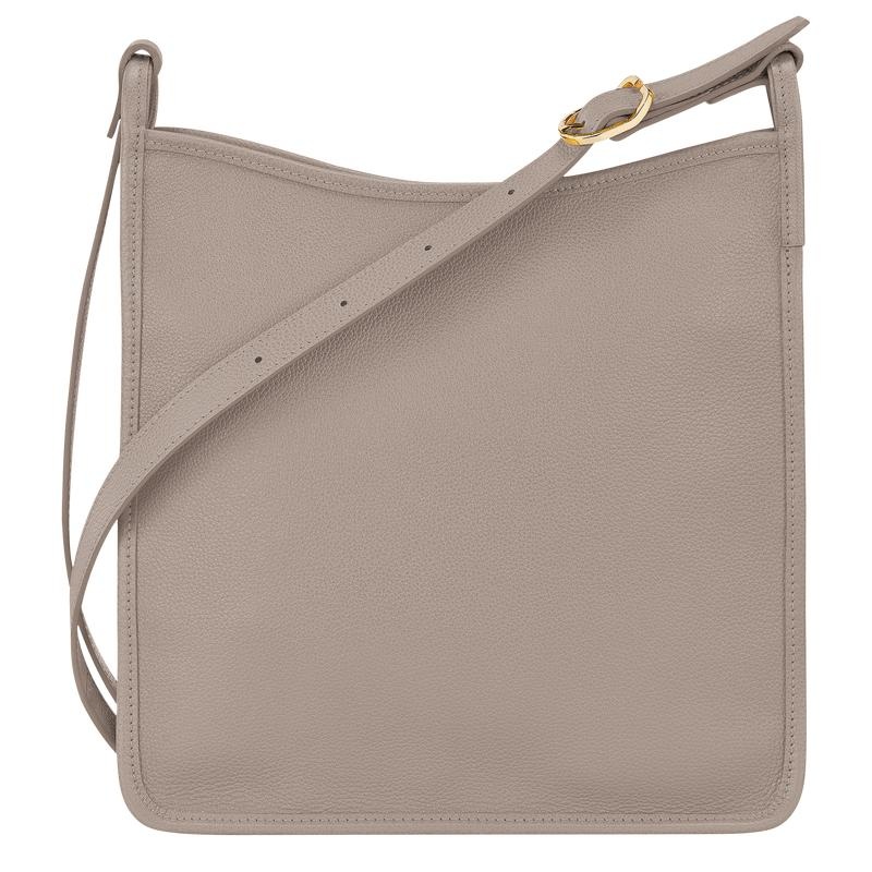 Turtledove Grey Women's Longchamp Le Foulonné M Crossbody Bags | 7956-EBFXH