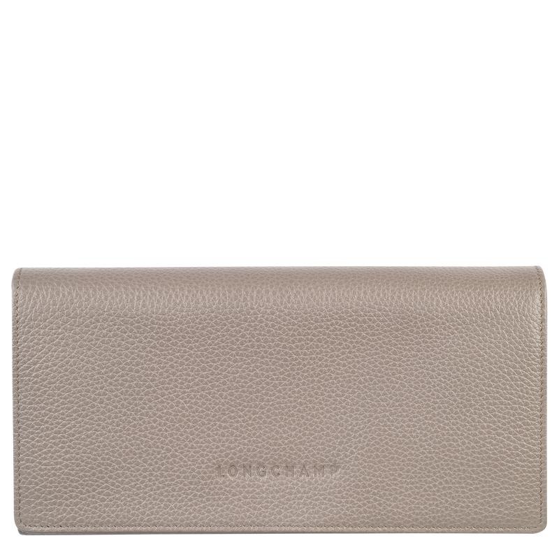 Turtledove Grey Women\'s Longchamp Le Foulonné Continental Wallets | 1694-IFANQ