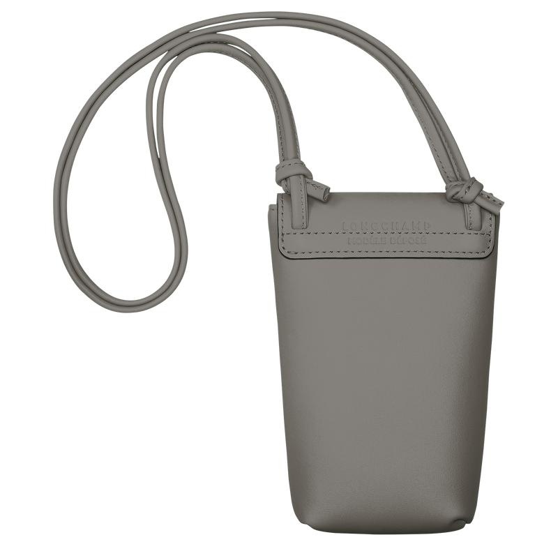 Turtledove Grey Women's Longchamp Le Pliage Xtra with leather lace Phone Case | 2596-RSNXV