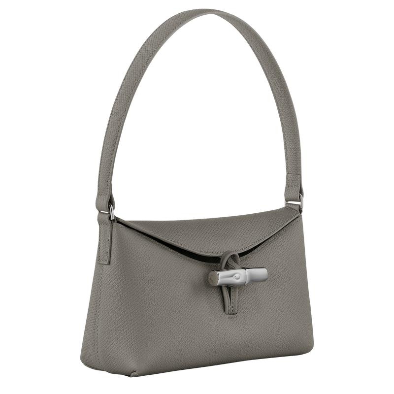 Turtledove Grey Women's Longchamp Roseau S Hobo Bags | 9108-ZOMTQ