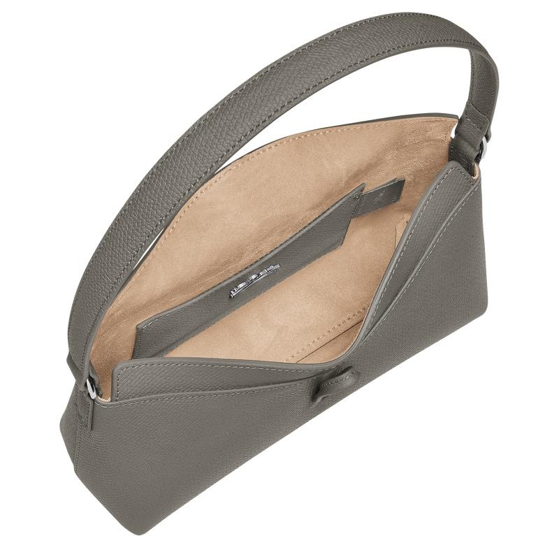 Turtledove Grey Women's Longchamp Roseau S Hobo Bags | 9108-ZOMTQ