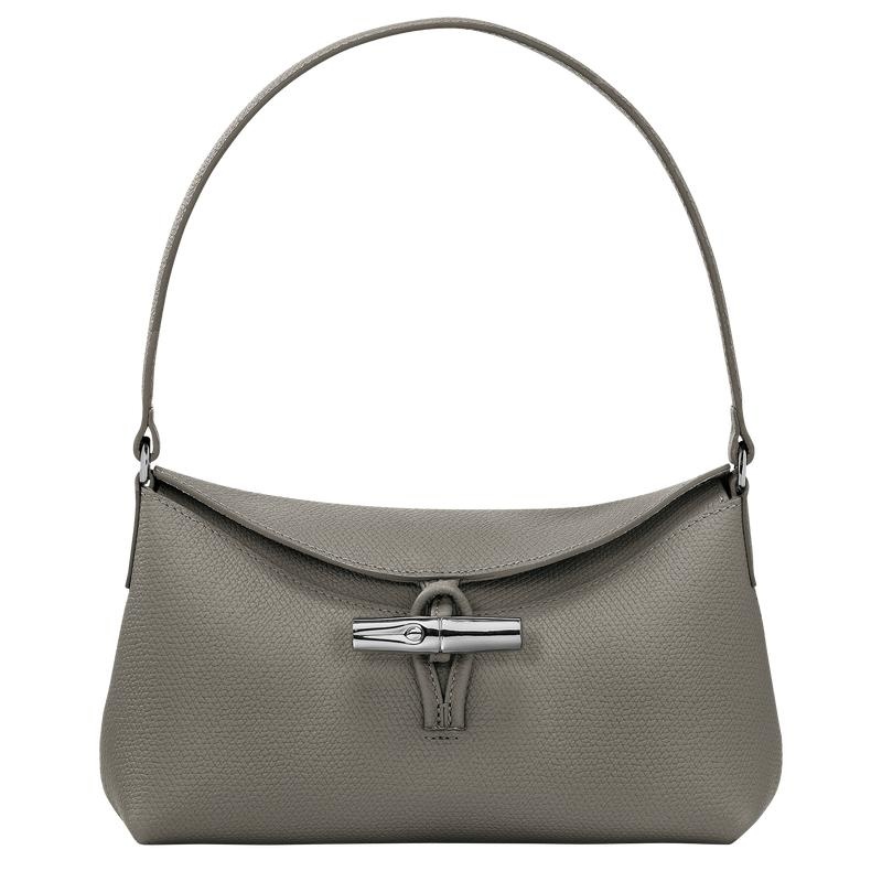 Turtledove Grey Women\'s Longchamp Roseau S Hobo Bags | 9108-ZOMTQ