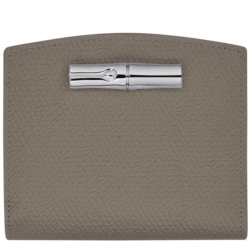 Turtledove Grey Women\'s Longchamp Roseau Wallets | 7632-XHRTJ