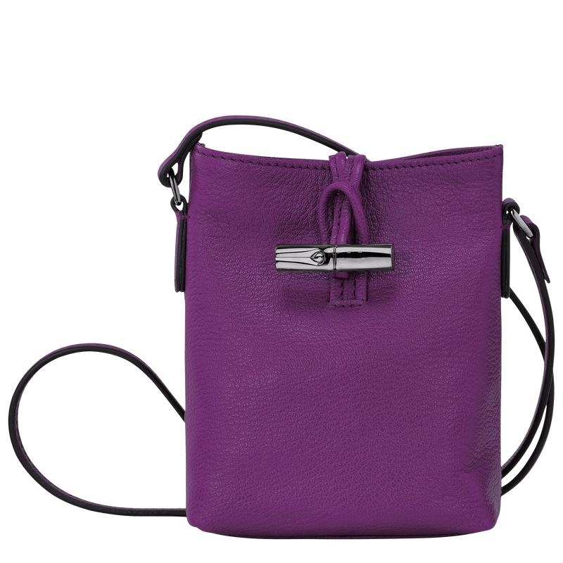 Violet Purple Women\'s Longchamp Roseau XS Crossbody Bags | 2037-ZONMR