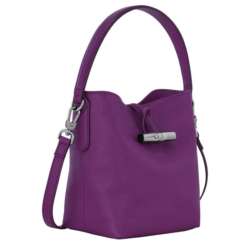 Violet Purple Women's Longchamp Roseau XS Bucket Bag | 5420-SFDNB