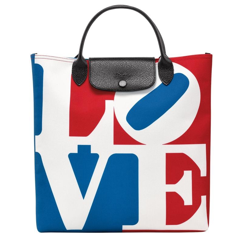 White Men\'s Longchamp x Robert Indiana L Handbags | 2859-RWKUH