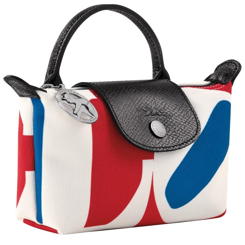 White Men's Longchamp x Robert Indiana Pouches | 4732-BNVSI