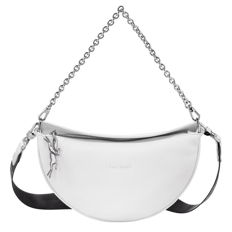 White Women\'s Longchamp Smile S Crossbody Bags | 0276-YLBUK